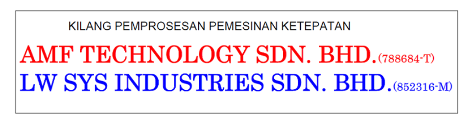 Banner for LW Sys Industries Sdn Bhd