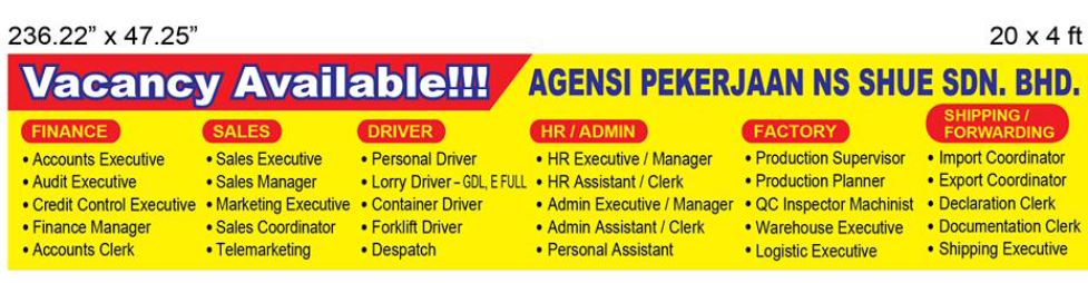 Banner for Agensi Pekerjaan Ns Shue Sdn Bhd
