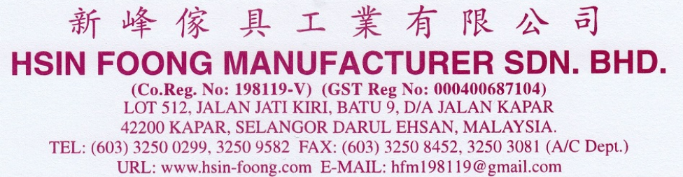 Banner for Hsin Foong Manufacturer Sdn Bhd