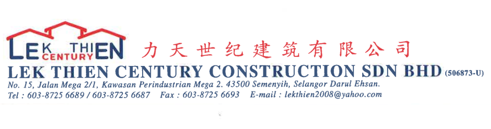 Banner for Lek Thien Century Construction Sdn. Bhd.